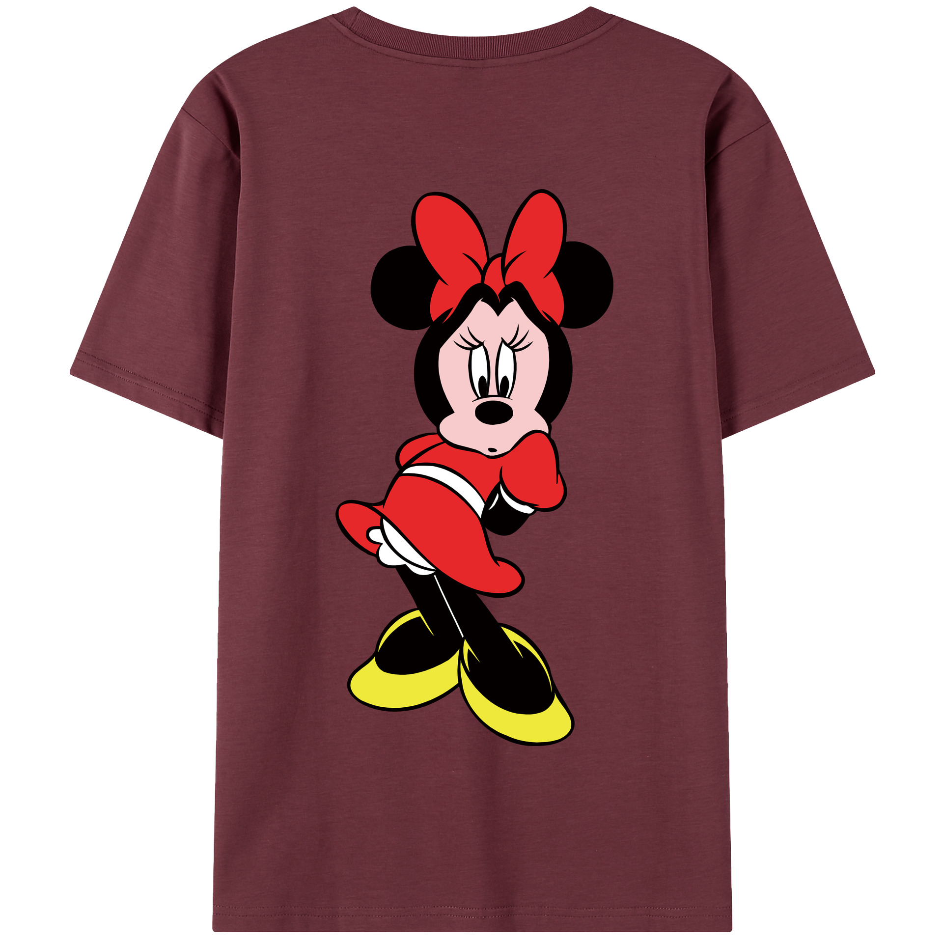 ミッキーマウス Mickey Mouse 綿100％半袖Tシャツ（背面プリント）